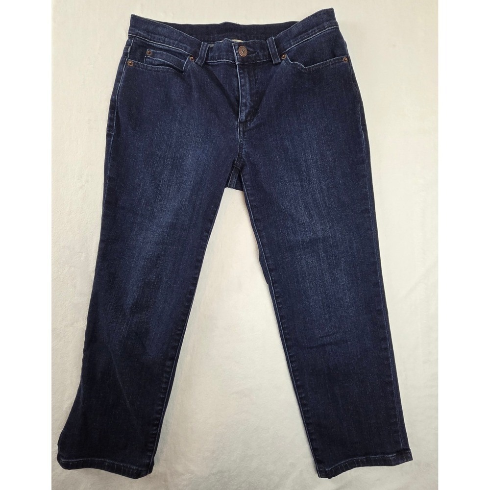 Duluth Trading Co Womens 6 Dark Wash‎ Straight Leg Denim Jeans Casual 1128-69